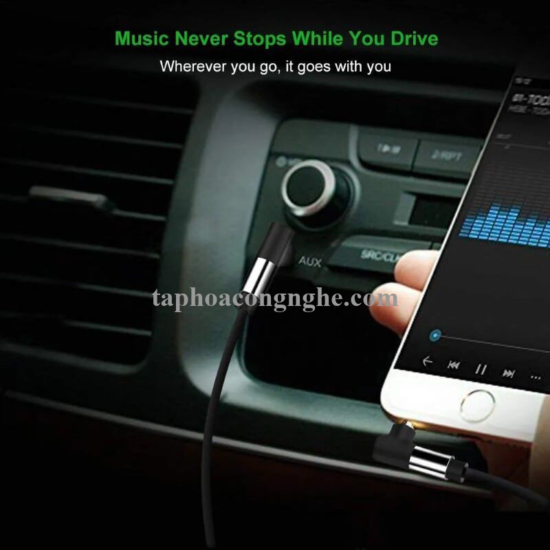 Ugreen 30560 3M màu Đen Cáp âm thanh 2 đầu 3.5mm dương 2 đầu vuông góc mạ vàng AV139 30030560